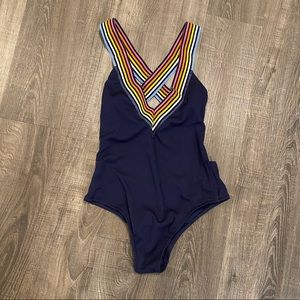 RipCurl Retro Navy Rainbow One Piece
